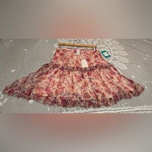 ❤️ Bluemarine Chic Floral Skirt in Pink and Cream